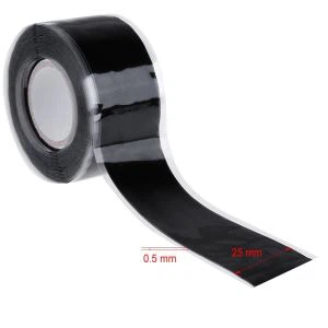 Черен силиконов самозалепващ се лента